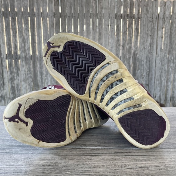 Nike Jordan 12 Retro Bordeaux Shoes Men 11 Red Burgundy Suede 130690-617 Sneaker - Picture 9 of 14
